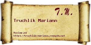 Truchlik Mariann névjegykártya