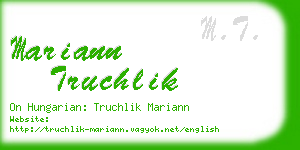 mariann truchlik business card